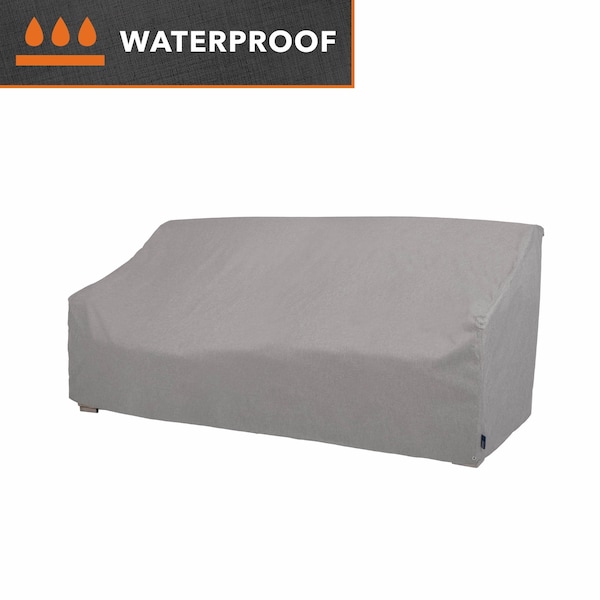Modern Leisure Garrison Patio Loveseat Cover, Waterproof, 82.5 in. L x 38 in. W x 38.25 in. H, Granite 3008 - main